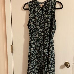 LOFT sleeveless dress navy floral size L